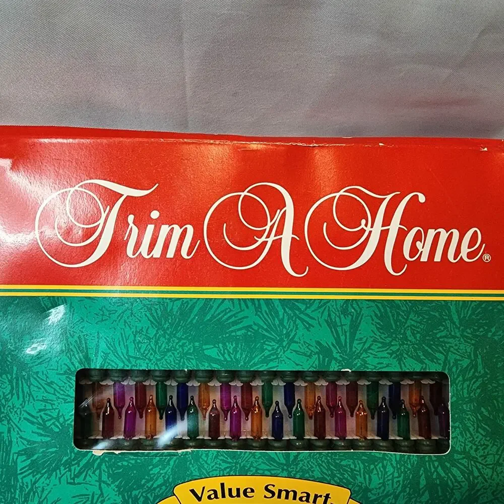 Trim A Home Christmas String Lights Heavy Duty Super Brights 100 Multi Home
